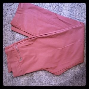 Rose gold pull on slacks